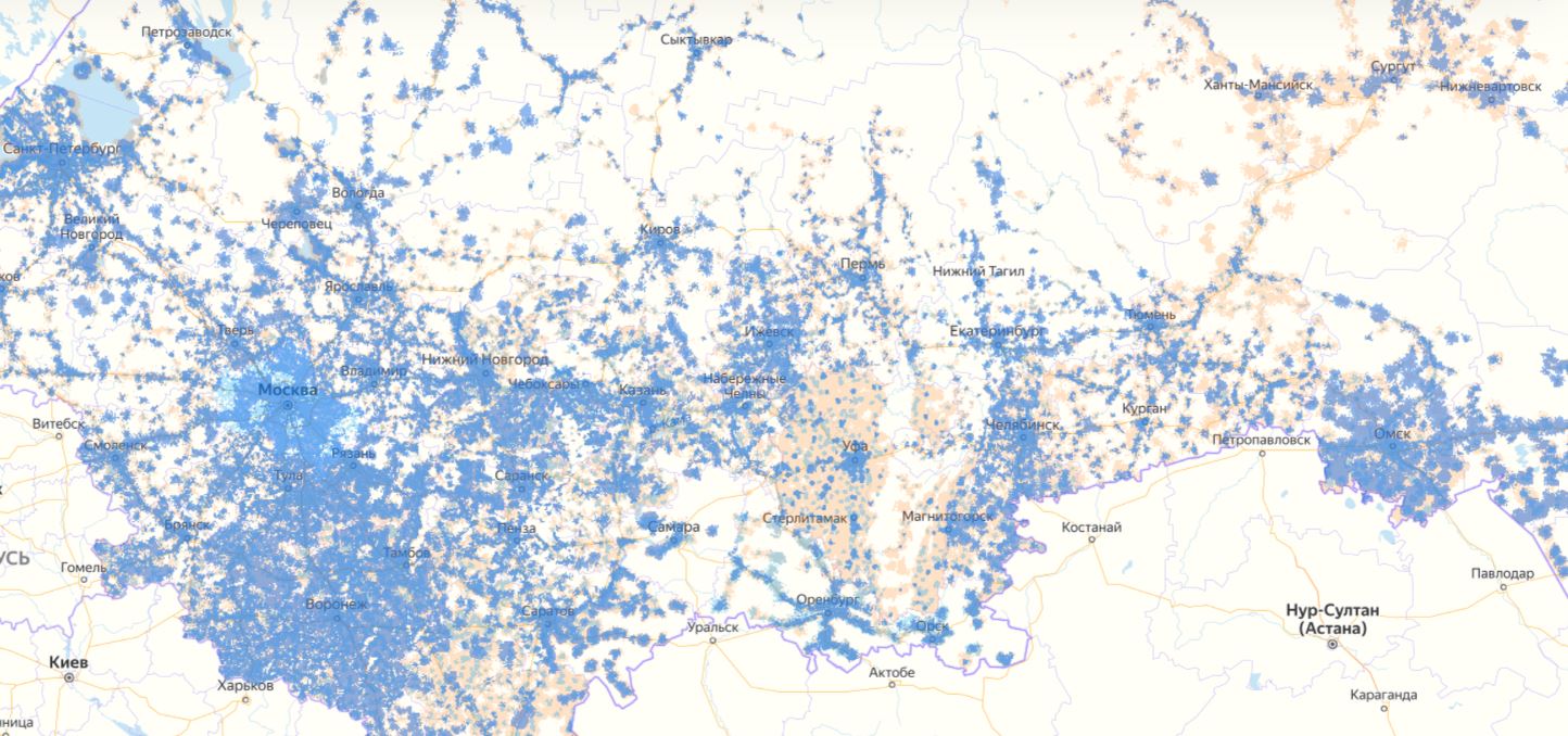 Вся зона покрытия Тинькофф Мобайл есть на официальном сайте